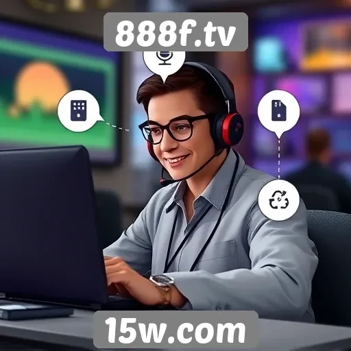 Funcionamento do suporte ao cliente no 888f.tv