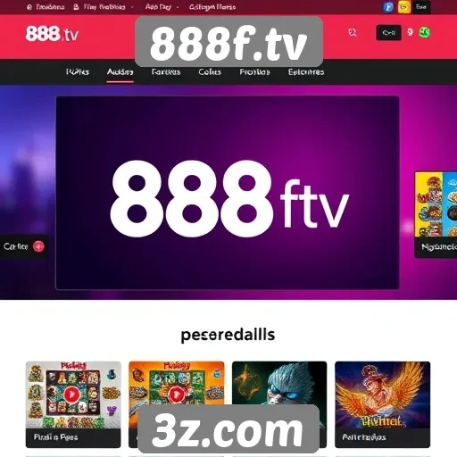 O design intuitivo do site 888f.tv facilita a navegação